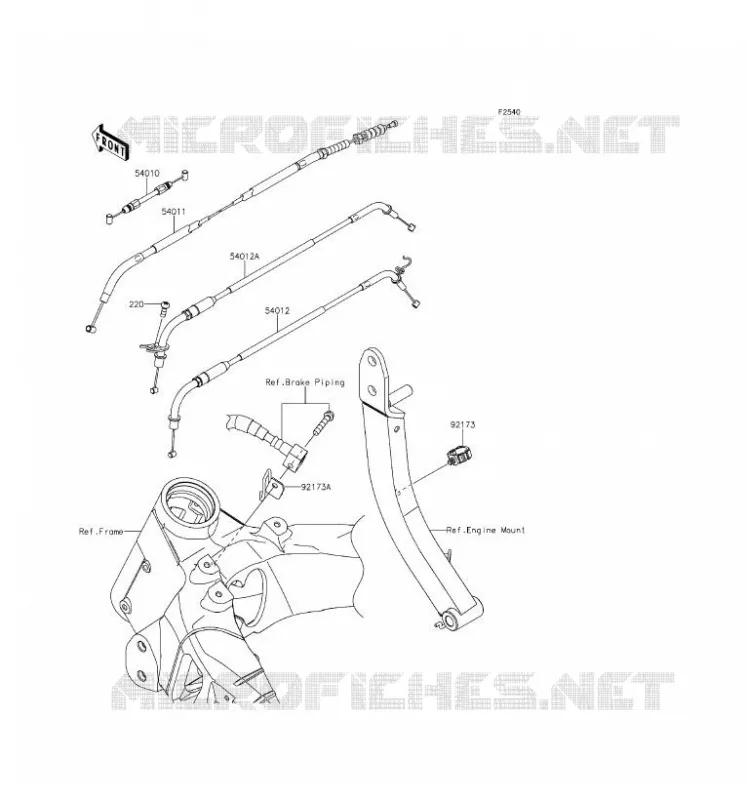 CABLES Kawasaki MOTOS 1000 2016 Z1000 ABS  ZR1000GGF