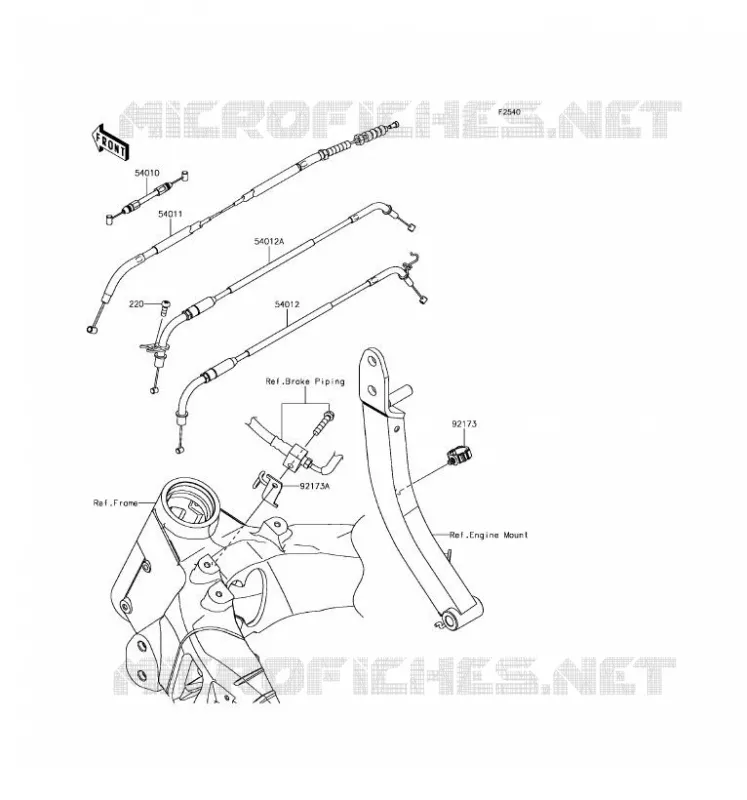 CABLES Kawasaki MOTOS 1000 2017 Z1000  ZR1000HHF