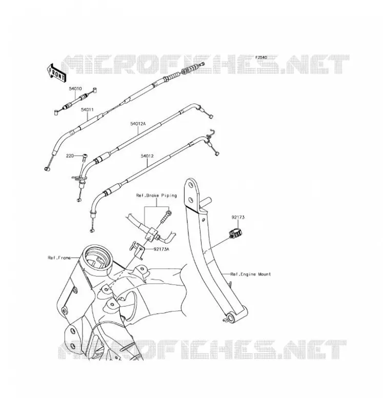 CABLES Kawasaki MOTOS 1000 2017 Z1000  ZR1000HHF