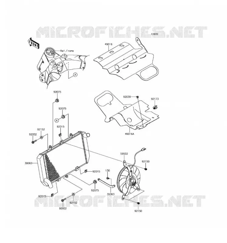 RADIATEUR Kawasaki MOTOS 1000 2017 Z1000  ZR1000HHF