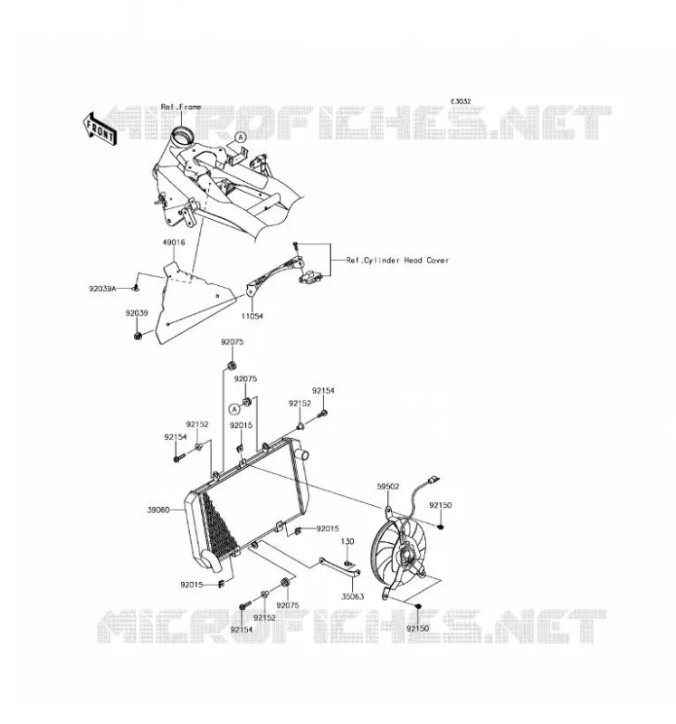 RADIATEUR Kawasaki MOTOS 800 2016 Z800 ABS  ZR800BGF