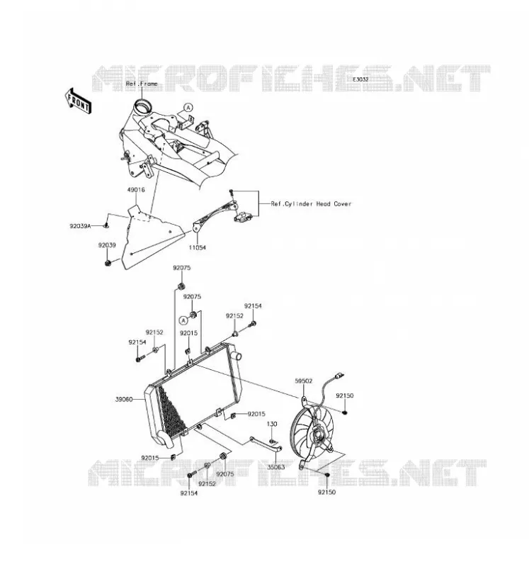 RADIATEUR Kawasaki MOTOS 800 2016 Z800 ABS  ZR800BGF