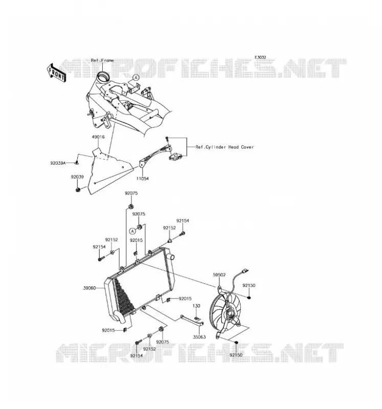 RADIATEUR Kawasaki MOTOS 800 2016 Z800 ABS  ZR800BGF