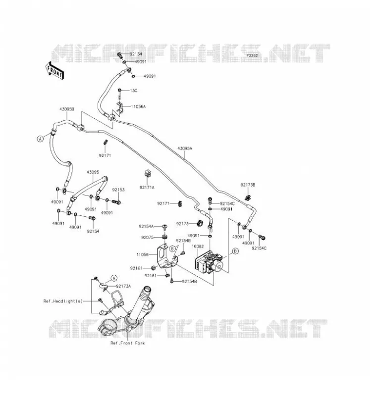 DURITE DE FREIN Kawasaki MOTOS 800 2016 Z800 ABS  ZR800BGF