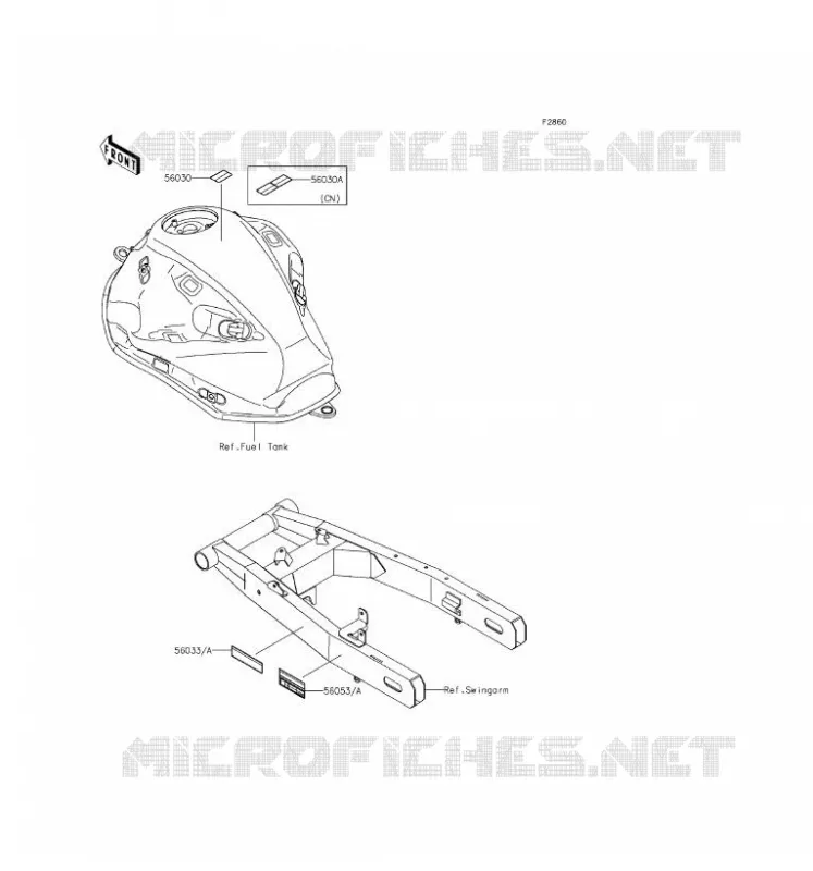 LABEL Kawasaki MOTOS 800 2016 Z800 ABS  ZR800BGF