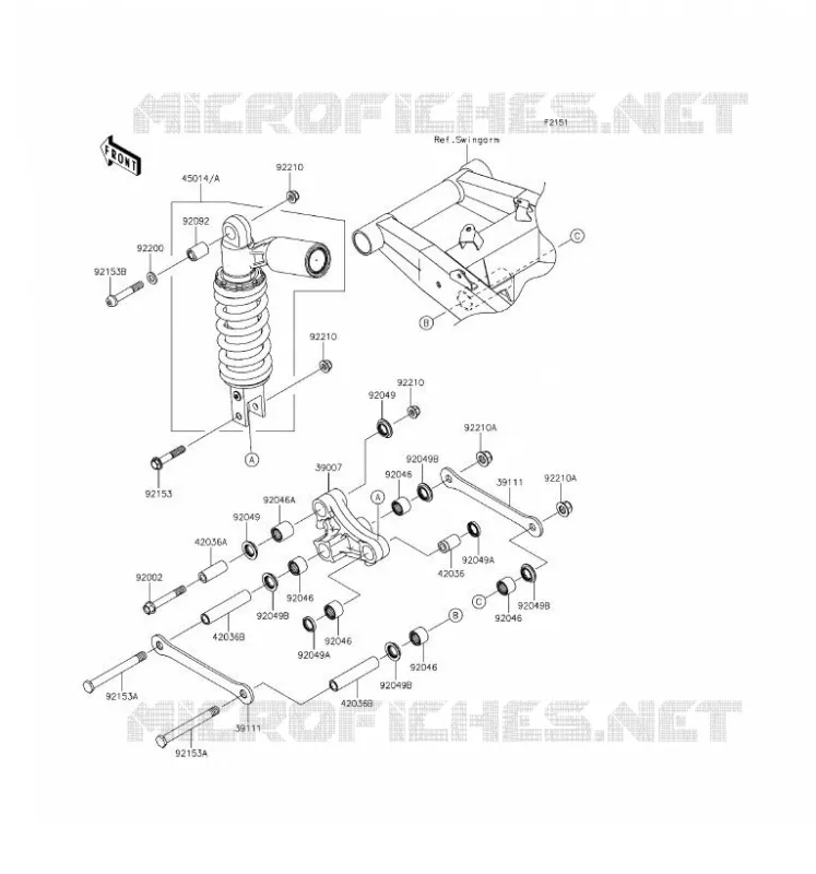 SUSPENSION/AMORTISSEUR Kawasaki MOTOS 800 2016 Z800 ABS  ZR800BGF