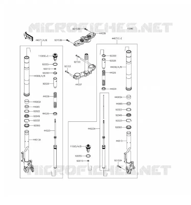 FOURCHE Kawasaki MOTOS 800 2016 Z800 ABS  ZR800BGF