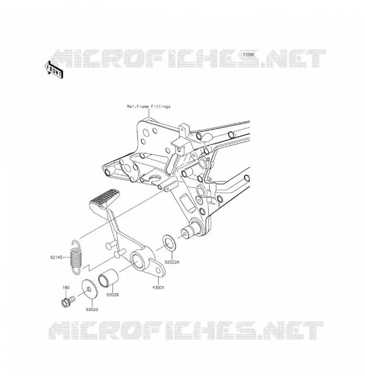 PEDALE DE FREIN/TORQUE LINK Kawasaki MOTOS 800 2016 Z800 ABS  ZR800BGF