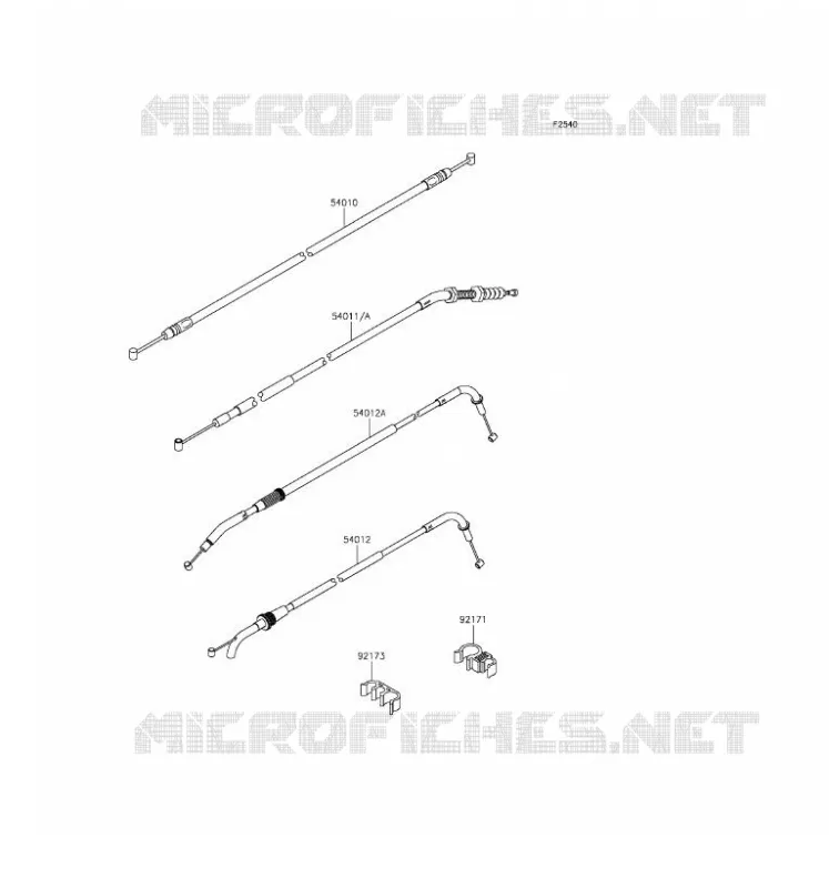 CABLES Kawasaki MOTOS 800 2016 Z800 ABS  ZR800DGF