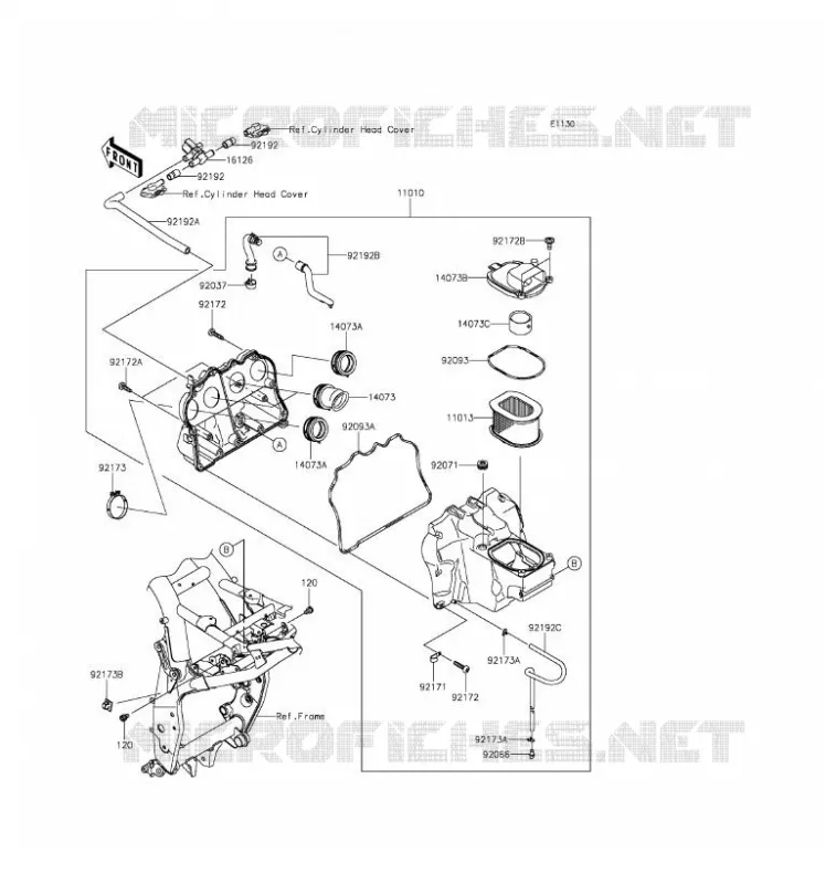 FILTRE A AIR Kawasaki MOTOS 800 2016 Z800 ABS  ZR800DGF