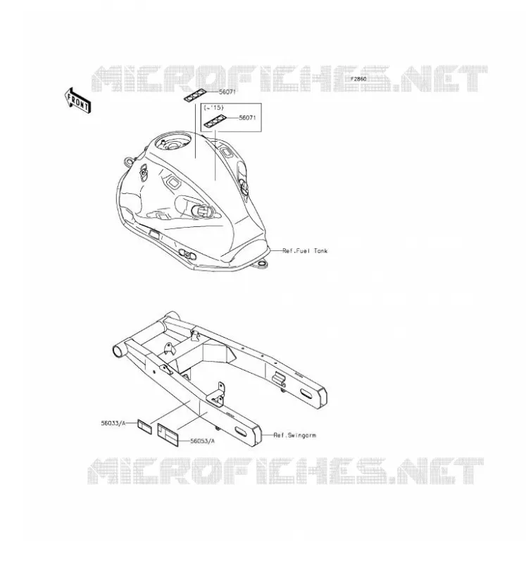 LABEL Kawasaki MOTOS 800 2016 Z800 ABS  ZR800DGF