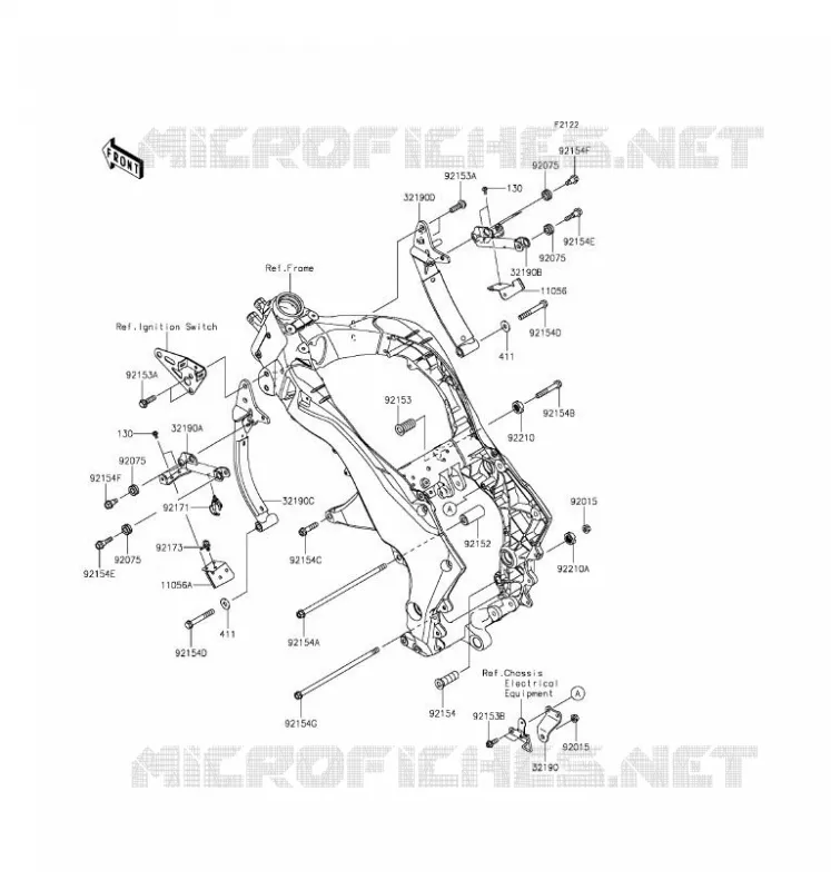 SUPPORT MOTEUR Kawasaki MOTOS 1000 2016 Z1000SX  ZX1000LGF
