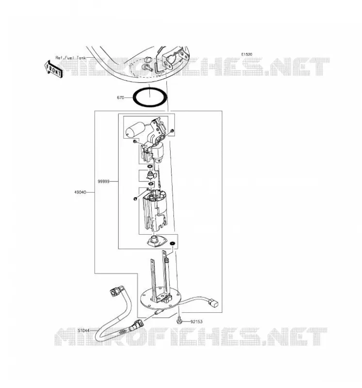 POMPE A ESSENCE Kawasaki MOTOS 1000 2016 Z1000SX ABS  ZX1000MGF