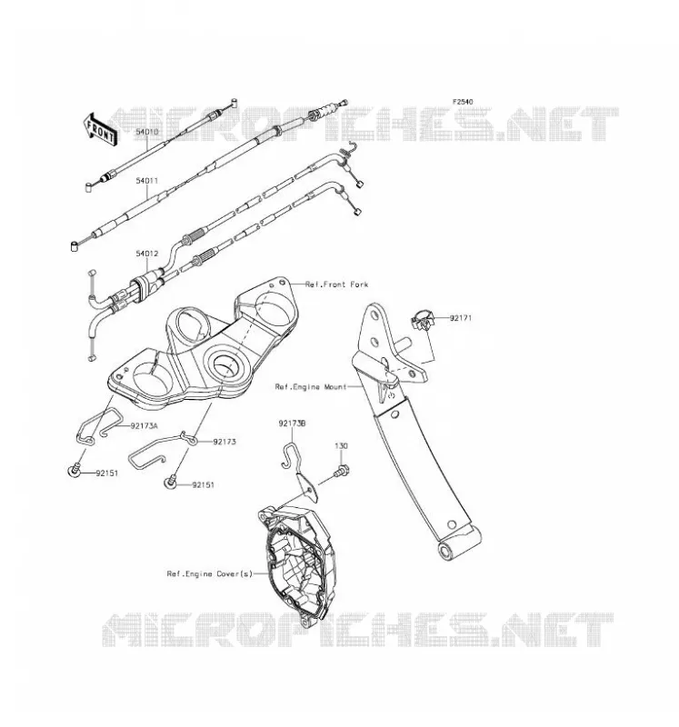 CABLES Kawasaki MOTOS 1000 2016 Z1000SX ABS  ZX1000MGF