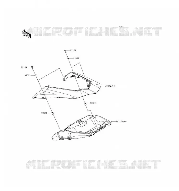 CACHE LAT&Eacute;RAL Kawasaki MOTOS 1000 2016 Z1000SX ABS  ZX1000MGF