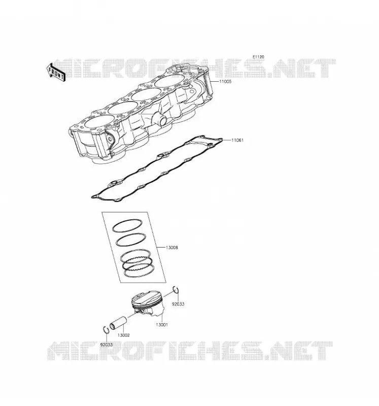 CYLINDRE/PISTON Kawasaki MOTOS 1000 2016 Z1000SX ABS  ZX1000MGF