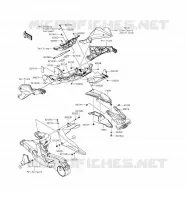GARDE BOUE ARRI&Egrave;RE pour Kawasaki NINJA H2 2016