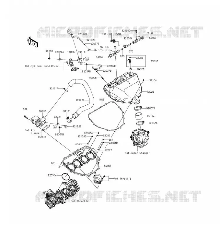 CHAMBRE A AIR Kawasaki MOTOS 1000 2016 NINJA H2  ZX1000NGF