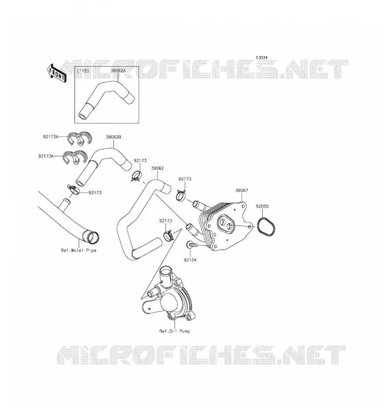 RADIATEUR D'HUILE Kawasaki MOTOS 1000 2016 NINJA H2  ZX1000NGF