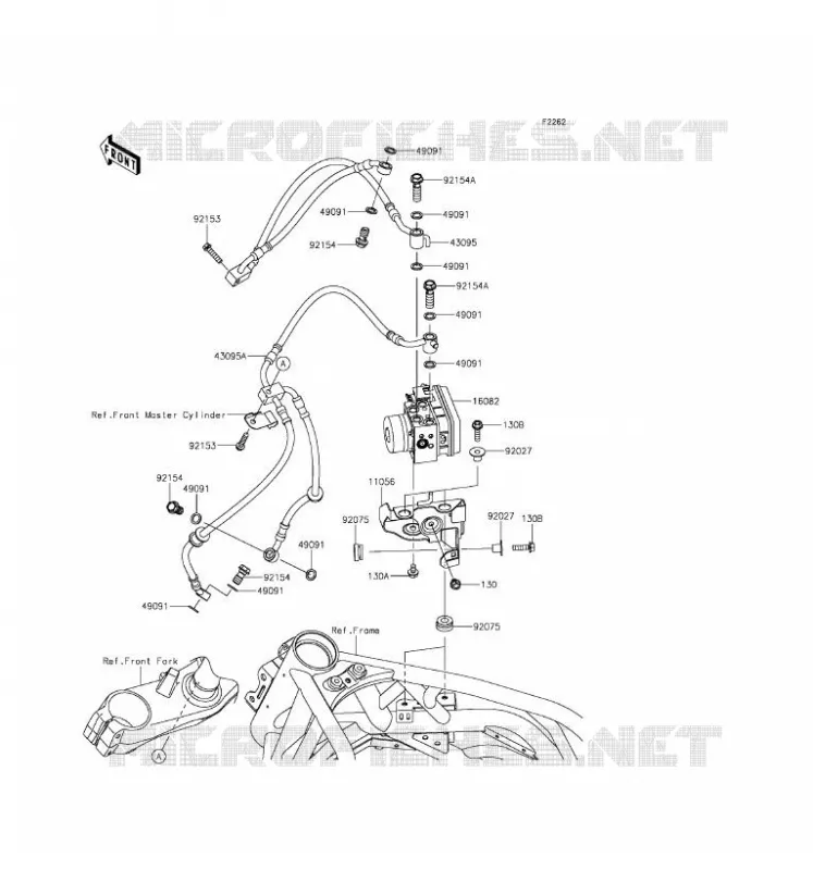 DURITE DE FREIN Kawasaki MOTOS 1000 2016 NINJA H2R  ZX1000PGF