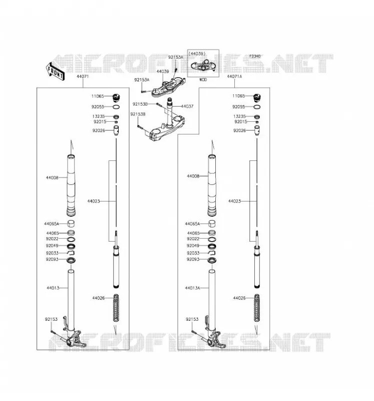 FOURCHE Kawasaki MOTOS 1000 2016 NINJA H2R  ZX1000PGF