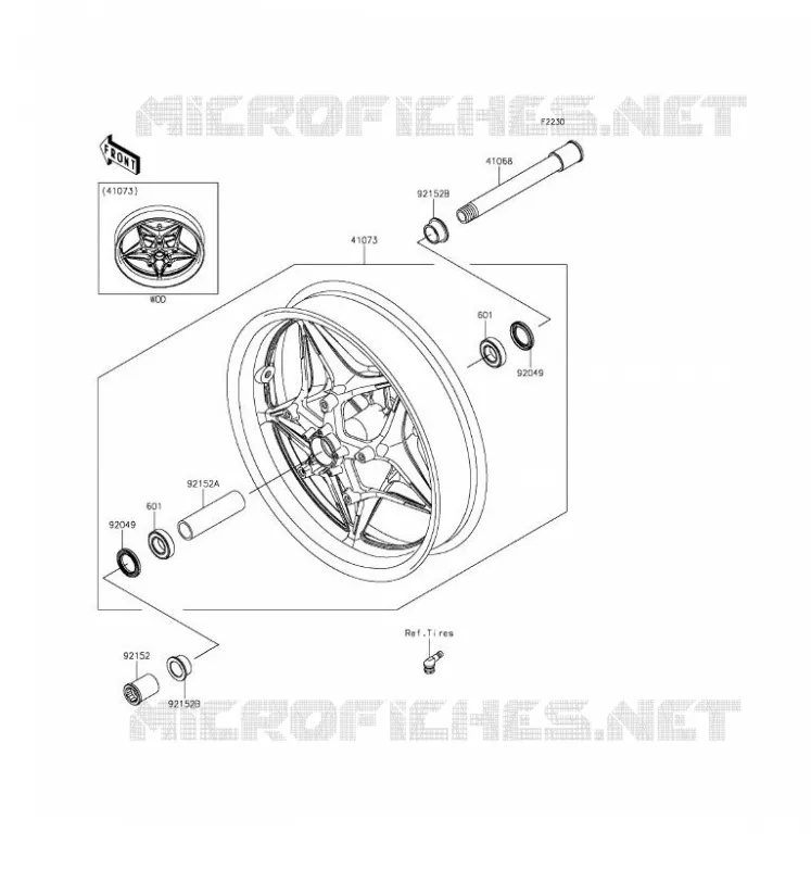 ROUE AVANT Kawasaki MOTOS 1000 2016 NINJA H2R  ZX1000PGF