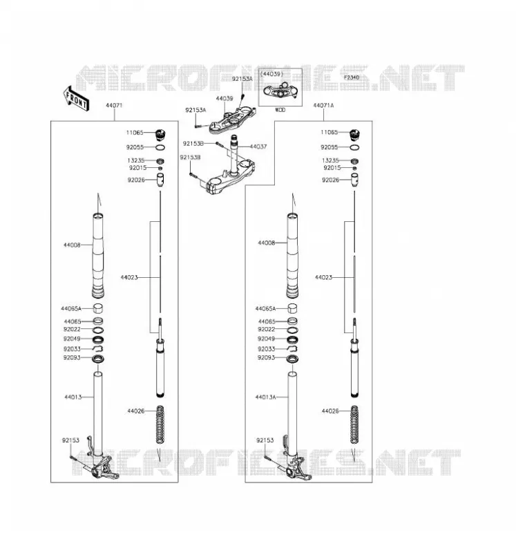 FOURCHE Kawasaki MOTOS 1000 2016 NINJA H2R  ZX1000PGF