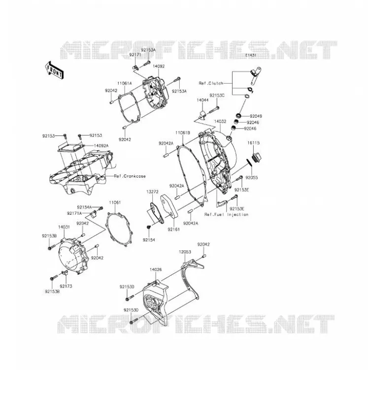 COUVERCLES MOTEUR Kawasaki MOTOS 1000 2016 NINJA ZX-10R  ZX1000RGF