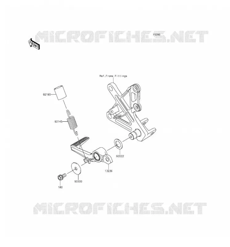 PEDALE DE FREIN/TORQUE LINK Kawasaki MOTOS 1000 2016 NINJA ZX-10R ABS  ZX1000SGF