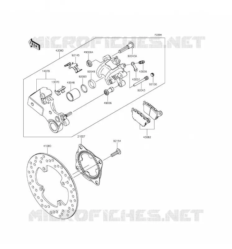 FREIN ARRIERE Kawasaki MOTOS 1000 2016 NINJA ZX-10R ABS  ZX1000SGFA