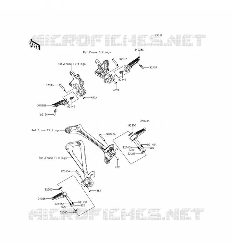 REPOSE PIED Kawasaki MOTOS 1000 2017 NINJA ZX-10R ABS  ZX1000SHF
