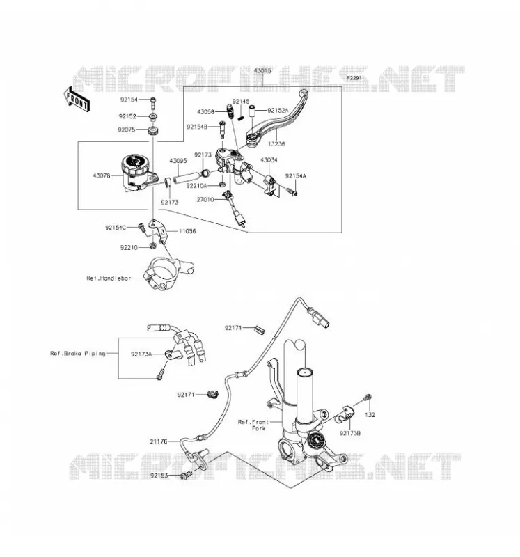 MAITRE CYLINDRE AV Kawasaki MOTOS 1000 2017 NINJA ZX-10R ABS  ZX1000SHFA