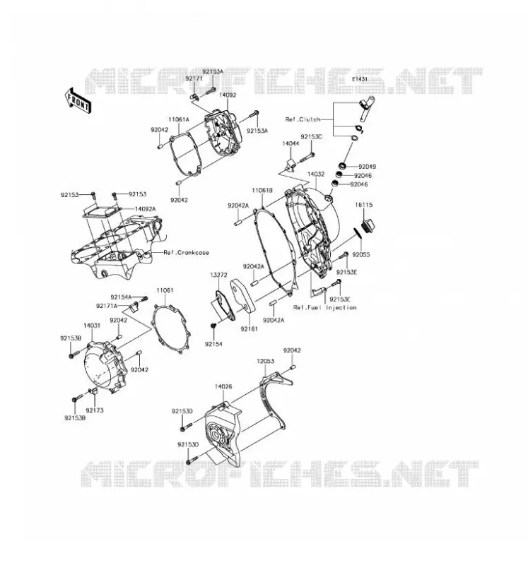 COUVERCLES MOTEUR Kawasaki MOTOS 1000 2017 NINJA ZX-10R ABS  ZX1000SHFA