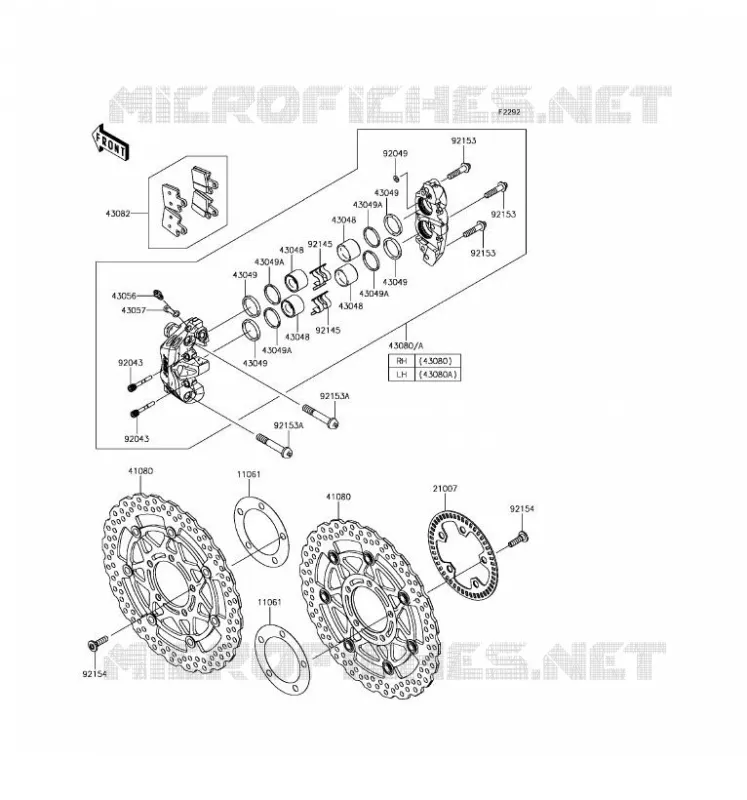 FREIN AVANT Kawasaki MOTOS 1400 2016 NINJA ZX-14R ABS  ZX1400HGF