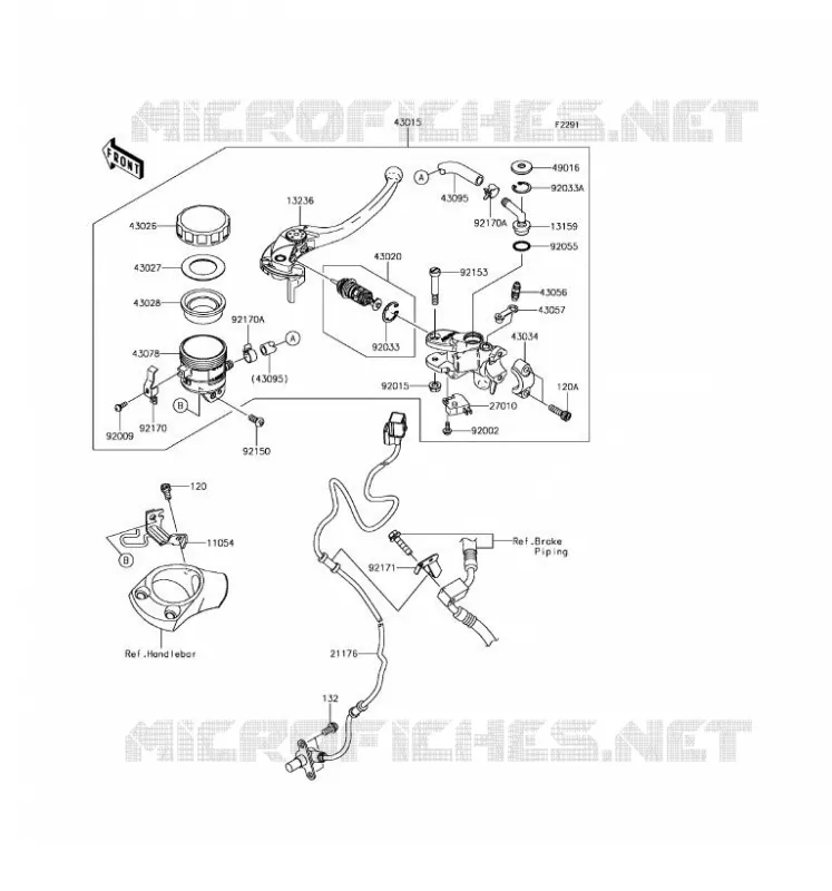 MAITRE CYLINDRE AV Kawasaki MOTOS 1400 2016 NINJA ZX-14R ABS  ZX1400HGF