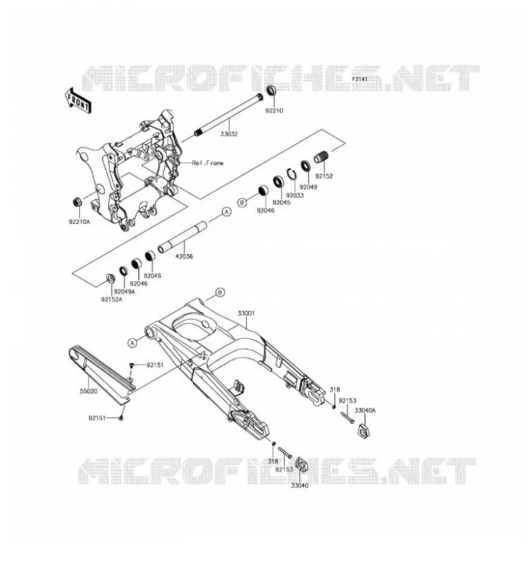 BRAS OSCILLANT Kawasaki MOTOS 1400 2017 NINJA ZX-14R ABS  ZX1400HHF
