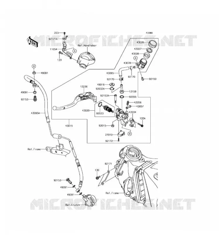 EMBRAYAGE MAITRE CYLINDRE Kawasaki MOTOS 1400 2017 NINJA ZX-14R ABS  ZX1400HHF