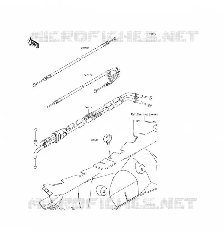 CABLES Kawasaki MOTOS 1400 2017 ZZR1400 ABS  ZX1400HHF