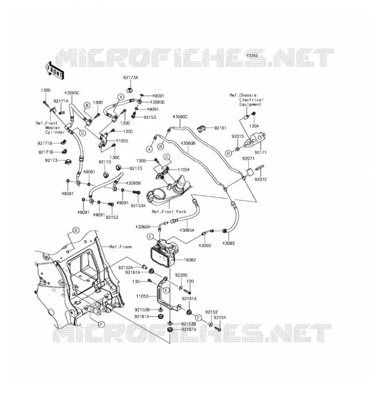 DURITE DE FREIN Kawasaki MOTOS 1400 2017 ZZR1400 ABS  ZX1400HHF