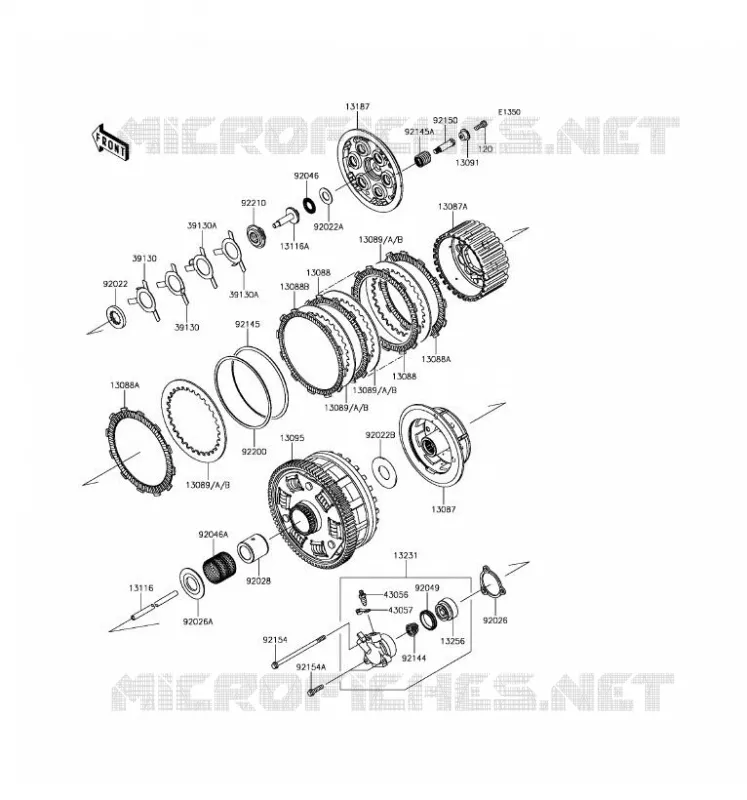 EMBRAYAGE Kawasaki MOTOS 1400 2017 ZZR1400 ABS  ZX1400HHF
