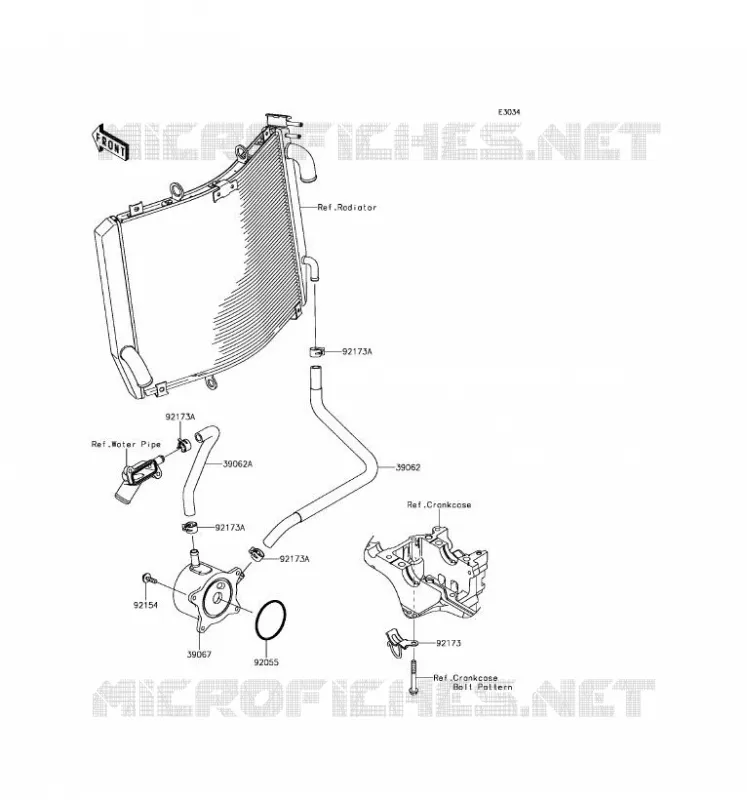 RADIATEUR D'HUILE Kawasaki MOTOS 1400 2017 ZZR1400 ABS  ZX1400HHF