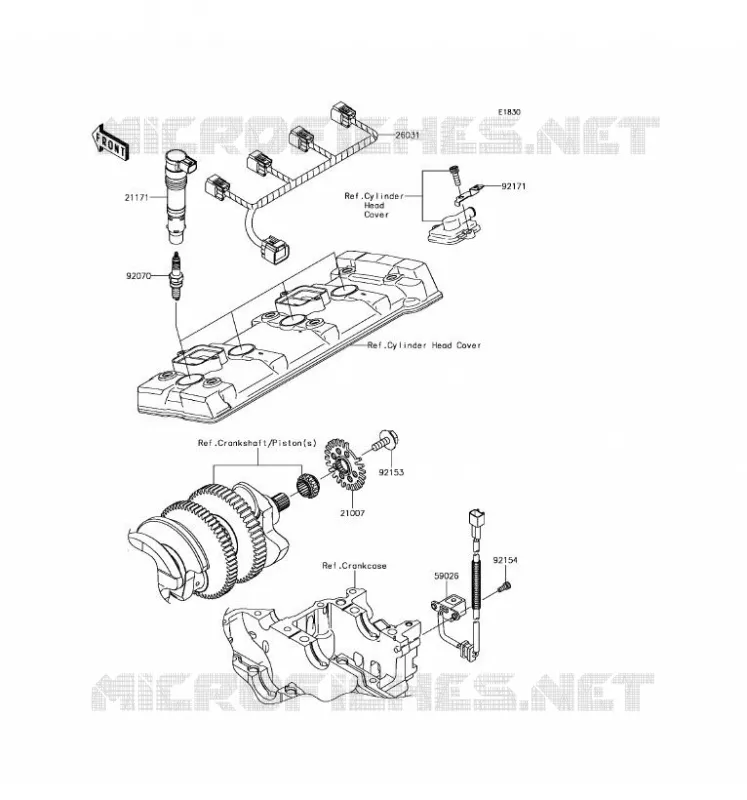 SYSTEME D&acute;ALLUMAGE Kawasaki MOTOS 1400 2017 ZZR1400 ABS  ZX1400HHF