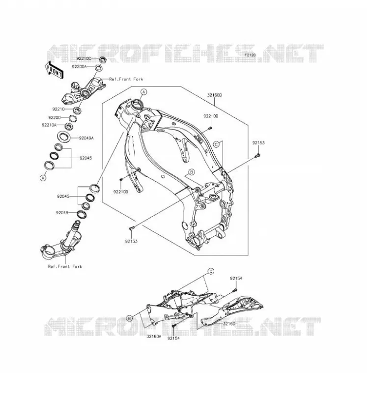 CH&Acirc;SSIS Kawasaki MOTOS 600 2016 NINJA ZX-6R  ZX600RGF