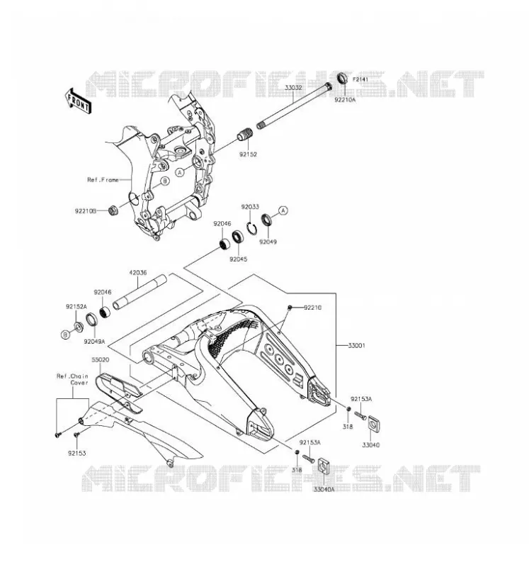 BRAS OSCILLANT Kawasaki MOTOS 636 2016 NINJA ZX-6R  ZX636EGF