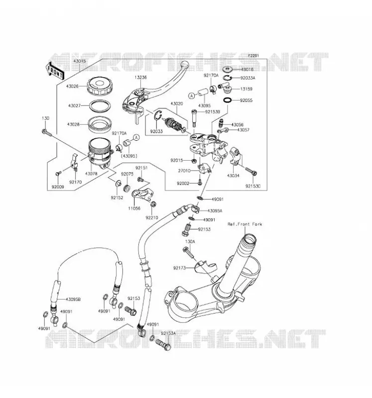 MAITRE CYLINDRE AV Kawasaki MOTOS 636 2016 NINJA ZX-6R  ZX636EGF