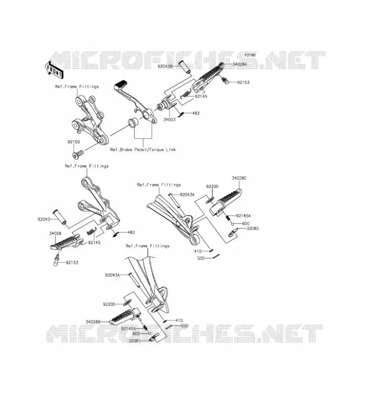 REPOSE PIED Kawasaki MOTOS 636 2016 NINJA ZX-6R  ZX636EGF