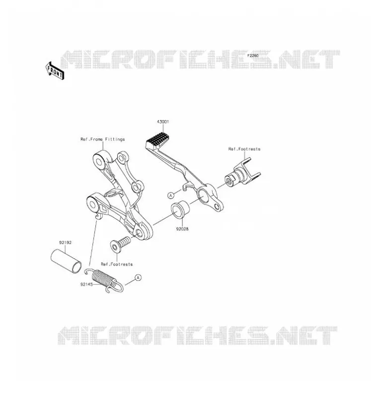 PEDALE DE FREIN/TORQUE LINK Kawasaki MOTOS 636 2016 NINJA ZX-6R  ZX636EGF