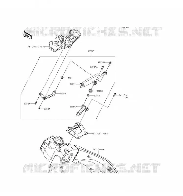 ACCESSOIRE (AMORTISSEUR DE DIRECTION) Kawasaki MOTOS 636 2016 NINJA ZX-6R  ZX636EGFA