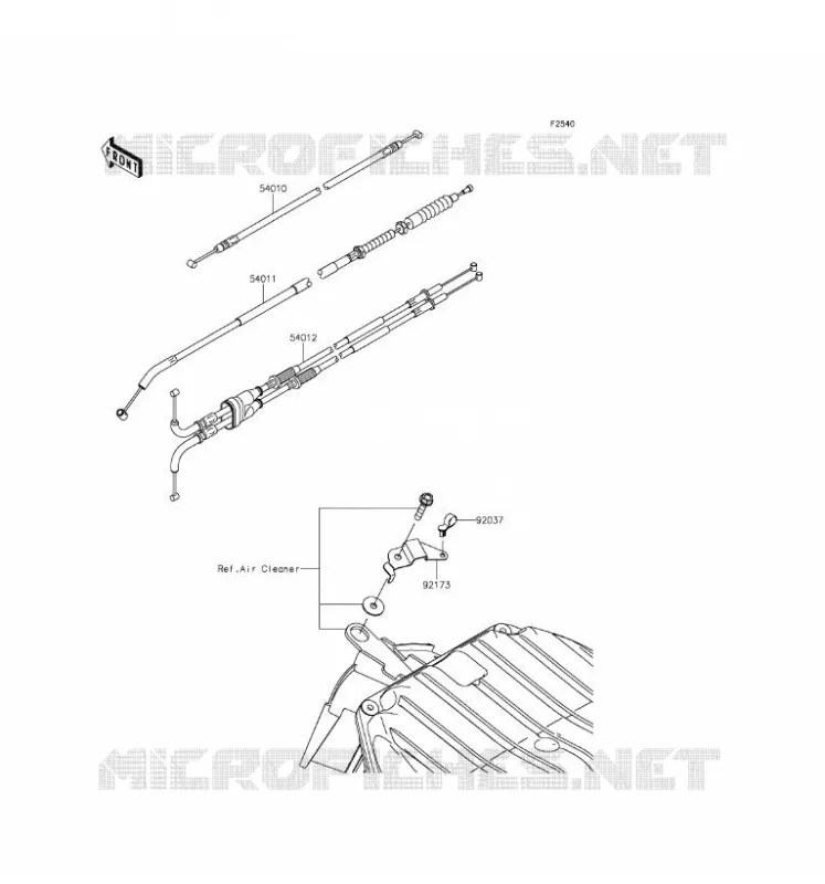CABLES Kawasaki MOTOS 636 2016 NINJA ZX-6R  ZX636EGFA