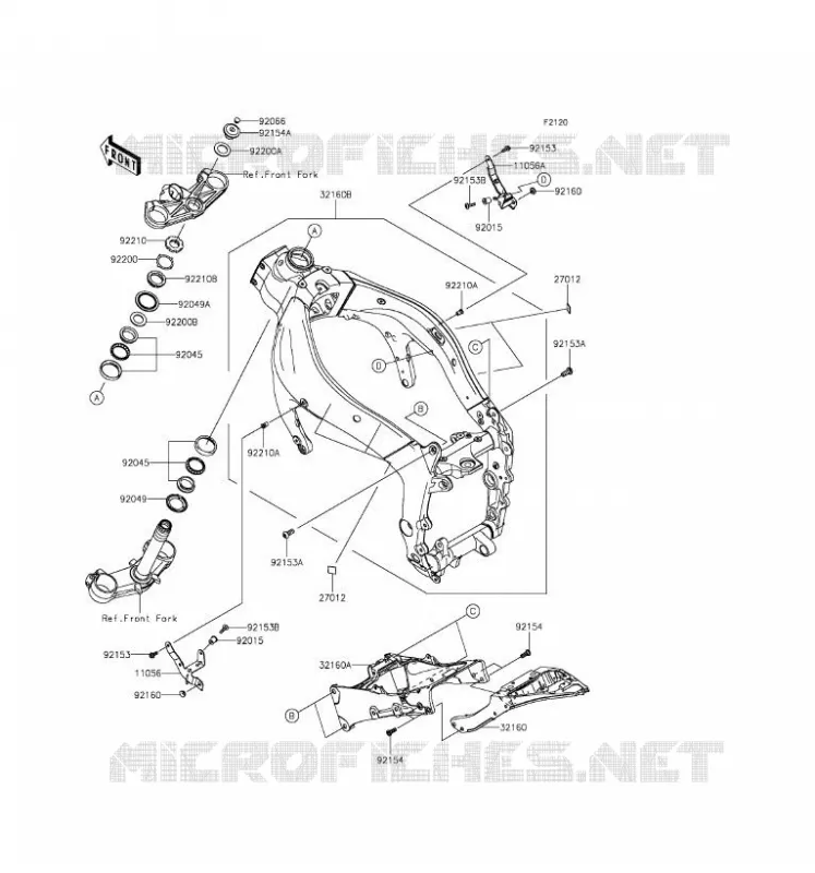 CH&Acirc;SSIS Kawasaki MOTOS 636 2016 NINJA ZX-6R  ZX636EGFA